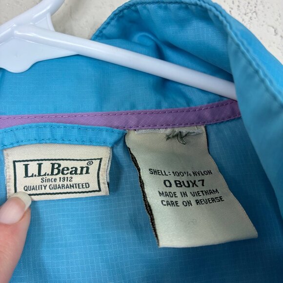 Vintage L.L. Bean Stowaway Windbreaker Jacket Blue Sz Large Gorpcore - Picture 5 of 7